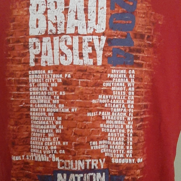 Brad Paisley 2014 country nation tour T shirt - Picture 4 of 5